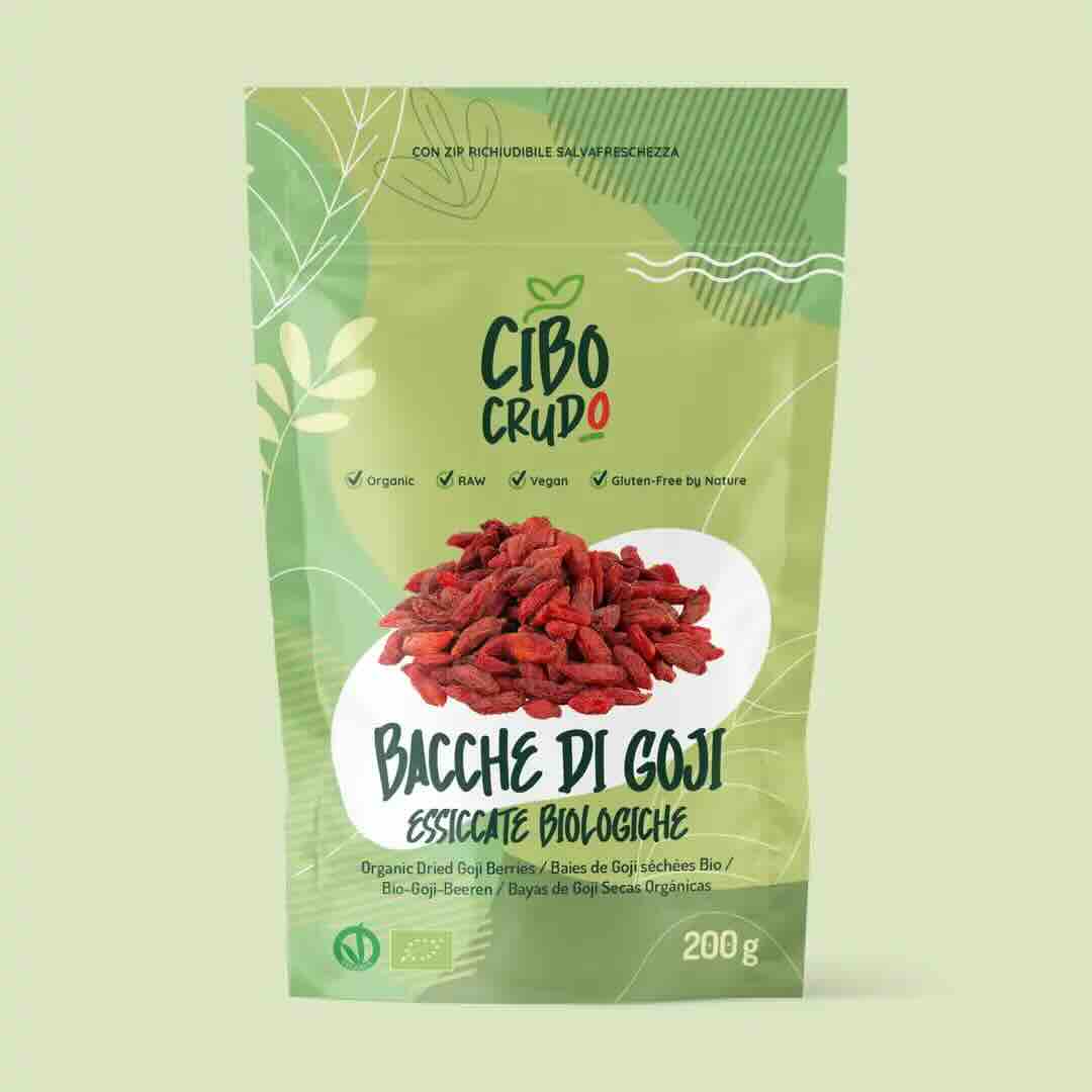 Bacche di Goji Premium Quality Crude Bio - Goji Berries Raw Organic - Lycium Barbarum - 200 g